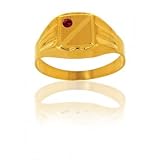 avenuedubijou anello oro giallo Zirconia Rubino 18 kt e In oro giallo 750/1000, 24, cod. aj6293-64