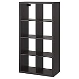 IKEA Scaffale KALLAX nero-marrone (77x39x147 cm) 8 ripiani