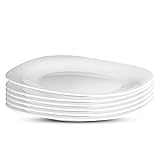 Bormioli Rocco 6238001 Parma 6 Piatti Piano, 27 cm, Bianco, bambù, 6 unità