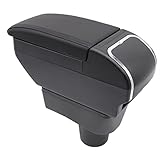 Bracciolo a doppio strato per Mitsubishi Mirage Attrage Space Star 2014-2024 scatola portaoggetti con portabicchieri accessori nero