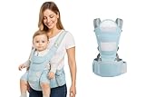 App Life Marsupio Neonati Ergonomico, Porta Bambino con Sedile Multiposizione, con PoggiaTesta e Cappuccio, Puro Cotone Traspirante Leggero, Ideale Neonati da 0-36 Mesi Max 30 Kg
