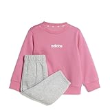 adidas Unisex - Bimbi 0-24 ESSENTIALS LINEAR LOGO JOGGER, pink fusion/white, 2-3 Years