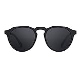TWIG Occhiali da sole WOOLF uomo/donna UV400 fashion vintage (Rich Black)
