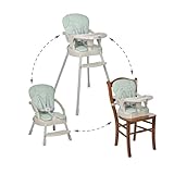 MS BabyWorld- Seggiolone pappa Belly 3 in 1- trasformabile in sollevatore e in sedia - Seggiolone pieghevole MS con seduta imbottita