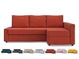 MASTERS OF COVERS Friheten - Fodera per divano letto Ikea, con copertura angolare per chaise longue, copertura di ricambio per poltrona, colore arancione