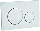 Geberit Sigma20 - Geberit Placca di Comando, per Risciacquo a Due Quantità, Bianco/Cromo Lucido, 24.6 x 16.4 x 1.5 cm