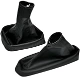 Aerzetix - C57837 - Cuffia soffietto per leva del cambio e freno a mano - compatibile con Opel Zafira A dal 1999 al 2005 - colore: nero - in pelle sintetica