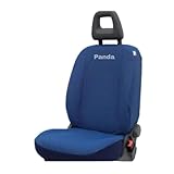 Italfodere - Accessori Auto - Coprisedili Auto Su Misura per Fiat Panda 2003-2011 II Serie - Anteriori e Posteriori - In Cotone - Facile da Installare - Fatti a Mano - Made in Italy - Azzurro 39