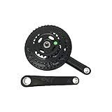 GUARNITURA BICI 3 VELOCITA' 24 34 42 T MTB CITY BIKE IN ACCIAIO FERRO COMPLETA DI PEDIVELLA