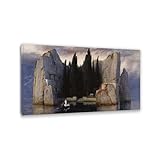 RKGHDCX Famosa Arte della Parete.Riproduzione di Quadri Famosi.L'isola dei morti Stampa Su Tela Canvas.Famosi Dipinti su Tela per la Decorazione Domestica 50x90cm20 x35 Con cornice