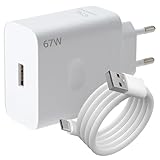 Caricabatterie Rapido 67W SUPERVOOC con Cavo USB-C 6A 1M per Realme, OPPO, OnePlus, Compatibile con Realme GT 7 Pro, Reno 13, 12FS, OnePlus 13, Nord CE 4, 3 Lite, OPPO Find X8, X7, Find X7 Ultra