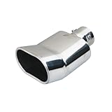 Simoni Racing TRX/100 Terminale di Scarico Universale DTM, Uscita Rettangolare Dritta 9135 x 85 mm, in Acciaio Inox