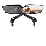 CFSJRXZ Specchietti Retrovisori per Moto per Ducati Hypermotard 950 939 821 796 1100 Specchietto Retrovisore Laterale Regolabile Specchietto retrovisore Regolabile per Moto(Nero1)