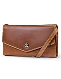 Timberland RFID Leather Wallet Phone Bag with Detachable Crossbody Strap, Cross Body Donna, Cognac (Apache Chamoise), Taglia Unica