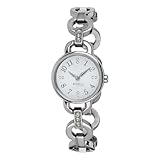 Breil, Collezione Agata, Orologio Gioiello Donna, Cassa in Acciaio, Bracciale con Eleganti Cristalli Bianchi, Quadrante Bianco, Movimento al Quarzo, Resistente all'Acqua, Diametro 25 mm, Silver