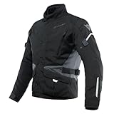 Dainese - Tempest 3 D-Dry, Giacca da Uomo Moto Touring, Giacca Impermeabile, Fodera Termica Rimovibile, Protezioni su Spalle e Gomiti, Nero/Nero/Ebano, 54