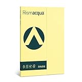 Favini A692544 Rismacqua colore GIALLO CHIARO confezione da 50 cartoncini da 200gr Formato A4 (21x29,7 cm) Made in Italy