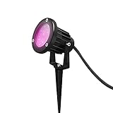GLEDOPTO ZigBee PRO - Proiettore da giardino per illuminazione esterna con luce colore e luce bianca RGB-CCT, bianco caldo e bianco freddo, lampade per giardino, alberi e cespugli (proiettore
