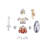 PizazzToy Set di 10 armi militari, scudo medievale, armi di guardia, set di accessori, WW2, armi dell'esercito personalizzate, personaggi SWAT Team armi