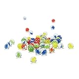 Hape Quadrilla - Biglie da gara | 50 biglie di vetro colorate in sacchetto di cotone per gioco dai 4 anni in su