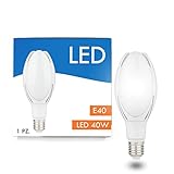 Planetitaly Lampadina lampada led 40w attacco E40 industriale stradale sostituzione hqi bianco