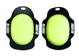 BI ESSE - Coppia di Saponette da moto universali SLIDER PROFESSIONALI colorate per ginocchia tuta da moto, uso pista (Giallo Fluo)
