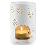 WD&CD Bruciatore di Oli Essenziali, Brucia Essenze Ceramica con Portacandele, Aroma Lamp Porcellana Portacandele Decorazione, Diffusore di Oli Essenziali per Casa Camera da Letto/Decorazione/Yoga