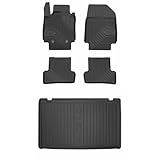 MOTOS Set di tappetini in gomma e tappetini per il bagagliaio per Renault Clio III 2005-2012 Migliorare il comfort di viaggio con tappetino antiscivolo auto 3D- tappetini per tutte le stagioni auto, p