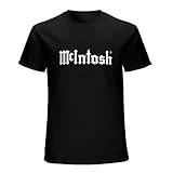 KAFANSHI McIntosh Home Logo Men T-Shirt Men Funny Print Tops Tee Casual O-Neck Tshirts Black XL