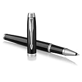 Parker IM Penna Roller | Punta Fine e Ricarica di Inchiostro Nero | Black Lacquer Chrome Trim
