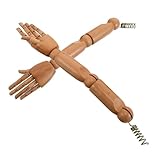 ORFOFE Braccia in Legno Articolate per Manichino con Flessibili Parti di Braccia in Legno Naturale per Sostituzione Manichino Mani Posabili per Esposizione Ragazzo Ragazza e Bimbi