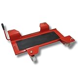 CRUIZER Cavalletto Sposta Moto Scooter Pedana Universale 54x18 cm Piattaforma Dolly Mobile con Carrello Ruote Gomma Portata Massima 250 Kg