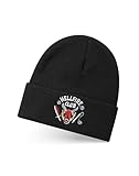Stranger Things Berretto Unisex in Nero | Cappello Invernale Lavorato a Maglia con Logo Hellfire Club Ricamato per Uomo e Donna | Cappello Caldo per Adulti Taglia Unica
