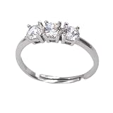 Damiano Argenti Anello Trilogy in Argento 925 e Zirconi Bianchi Argento