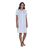 Camicia da Notte Donna 100% Cotone Primaverile Estiva Maglia da Notte Lunga Fantasia a Scelta Elegante, Taglia 44 46 48 50 52 54 56 58 60 (Taglie Forti)