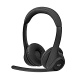 Logitech Zone 300, Cuffia con microfono wireless Bluetooth, cancellazione del rumore, compatibile con Windows, Mac, Chrome, Linux, iOS, iPadOS, Android - Nero