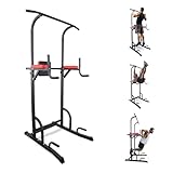 Mobiclinic® fitness, Power tower dip station, Multifit, Altezza e schienale regolabili, Stazione di trazione muscolare, Torre multifunzionale, Robusta, Palestra domestica, Pull-up