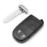 Guscio Chiave Auto per Fiat 500X Freemont Jeep Renegade Cherokee Compass Chrysler Dodge, Cover Telecomando Ricambio con 2 Tasti e Lama Vergine, Compatibile con Modelli del Gruppo Fiat