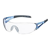 Yamamoto Optical LF-201 Light Fit Occhiali Protettivi, L-FIT1, Gomma Antiscivolo, Doppia Lente Asferica, Blu Trasparente, PET-AF (Double Face Hard Coat Anti-appannamento), Made in Japan JIS Protezione