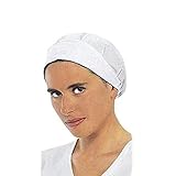 Cuffia Bianca da Lavoro in Cotone, Misura Unica (1 x cuffietta Senza Rete, Bianco)