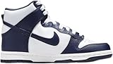 NIKE Dunk High (GS), Scarpe da Ginnastica Unisex-Adulto, Football Grey/Midnight Navy-White, 40 EU