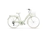Bicicletta Cruiser MBM Primavera Donna Ruota 28" Cambio 6 Velocità (Verde Menta)