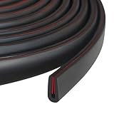 Profilo in gomma, protezione flessibile autoadesiva a forma di U per bordi taglienti di parti in lamiera, protezioni per bordi portiera auto, misura 1 mm, adatta per 0-2 mm, 3,1 m