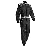 Jueshanzj Tuta da kart da corsa, pezzo unico, colore nero, taglia 40, XXXL