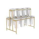 Stand Ampio Pianta Con 12 Fiori Di Secchio Di Plastica, Supporto Del Florist Trapezoidale - Stand Dell'impianto Di Ferro, Giardino Rimovibile Benna Del Fiore Stand Facile Da Installare ( Color : A )