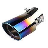 62mm Tubo di Scarico Auto per Mazda MX-5 MX5 NC 2006-2015, Terminale di Scarico Tubo di Punta del Silenziatore di Scarico Uscita Singola Dritto,B