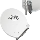 Parabola Satellitare 80 cm Supporto Disco in Ferro - Disco in Acciaio - Ideale per Zone Ventilate e per Ricevere i Canali MySky Sky HD SkyQ 4K Tivusat tivùsat UHD