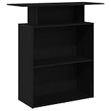 vidaXL Banco Reception Nero 100x40x104 cm in Legno Multistrato, Reception, Reception Ufficio, banco Cassa, Reception Salone, banco Bar Reception