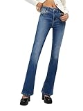 Liu Jo Jeans Liu Jo da Donna con vestibilità Flare, Chiusura con Patta, Colore Blu Denim Modello: UXX043 D4538 78397 Blu D.Blue Dk Tencel Sun