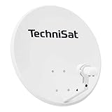 TechniSat TECHNITENNE 60 - Antenna parabolica per 2 utenti (impianto satellitare digitale da 60 cm, set completo, antenna con supporto per fissaggio a palo e LNB twin universale) grigio chiaro